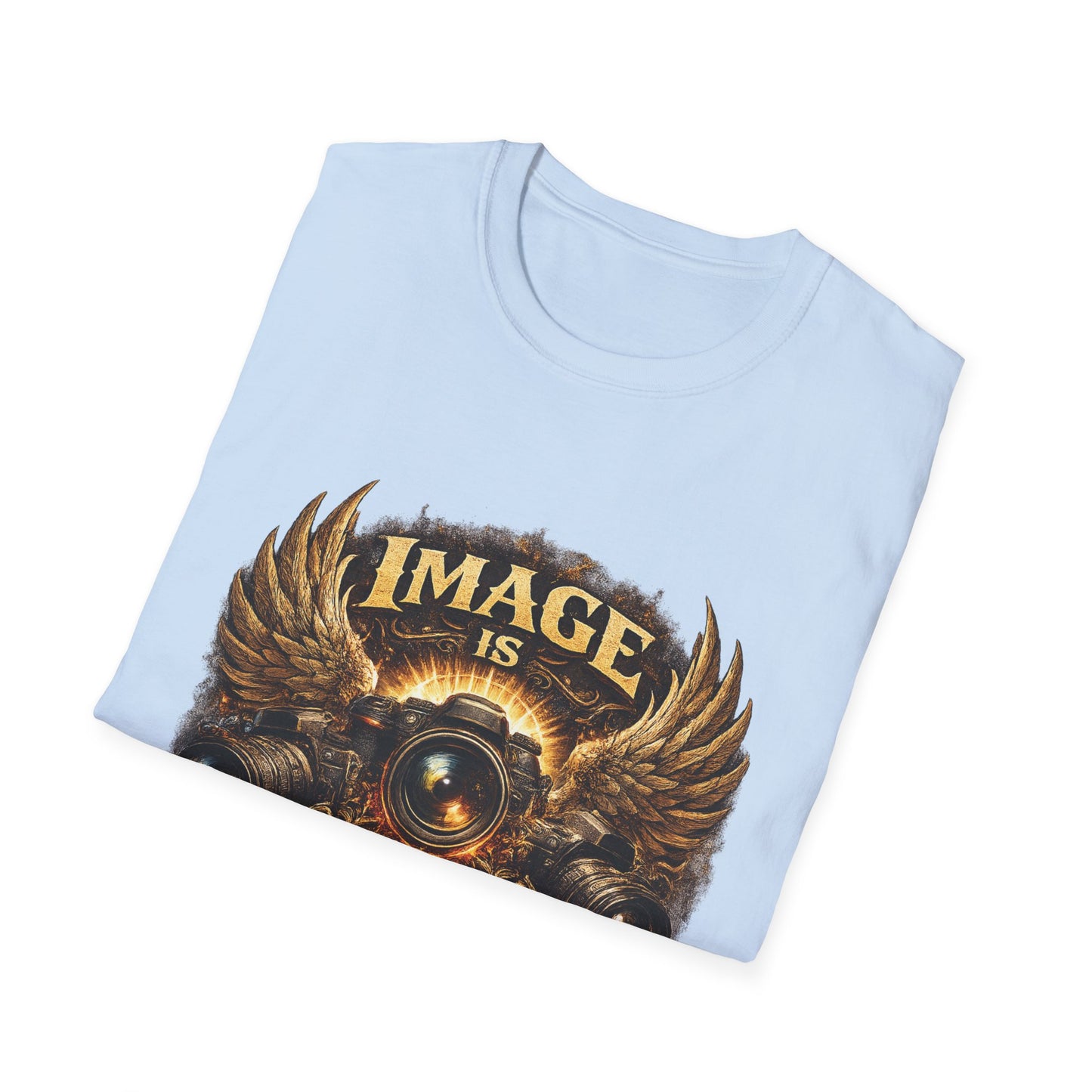T-Shirt — "Image Is Everything" Vintage Winged Camera Graphic