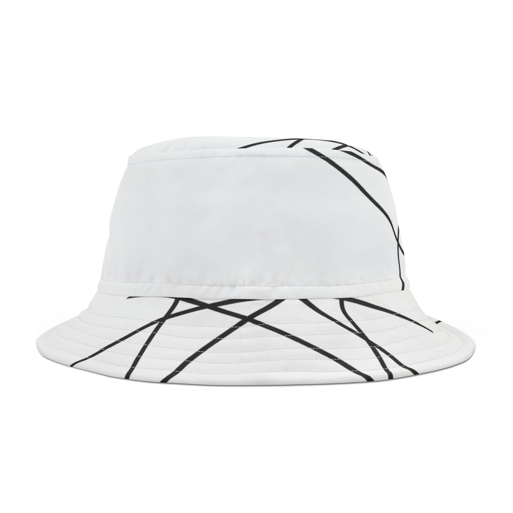 Abstract Black Line Sketch Bucket Hat | Minimalist Graphic