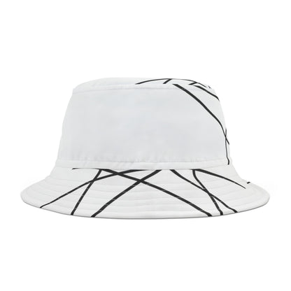 Abstract Black Line Sketch Bucket Hat | Minimalist Graphic