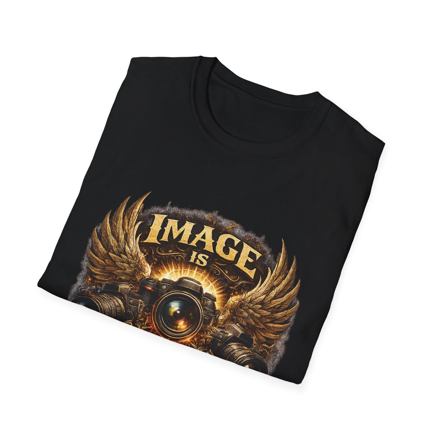 T-Shirt — "Image Is Everything" Vintage Winged Camera Graphic