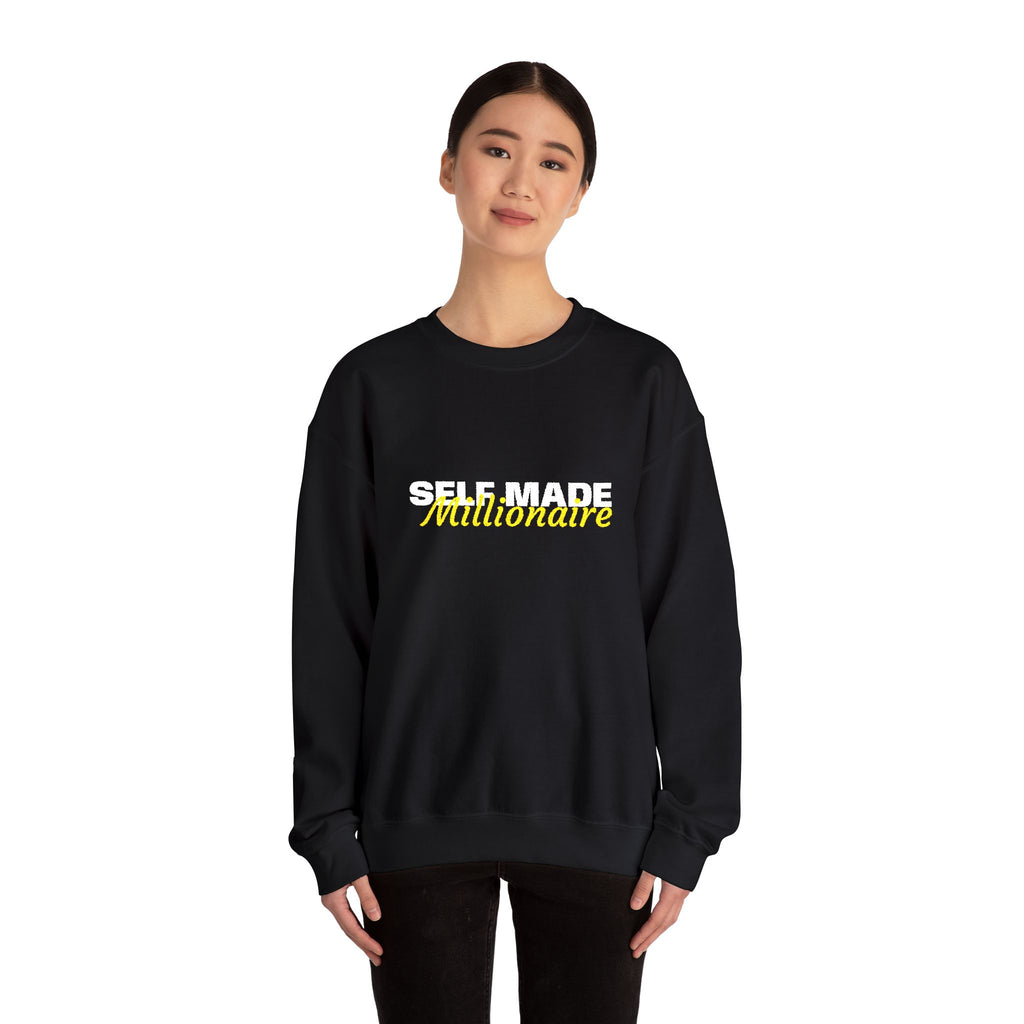 Self Made Millionaire Sweatshirt | Motivational Typography Crewneck