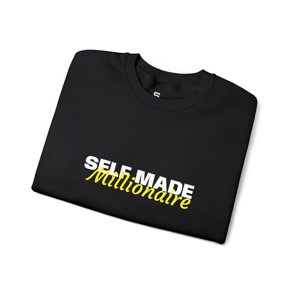 Self Made Millionaire Sweatshirt | Motivational Typography Crewneck