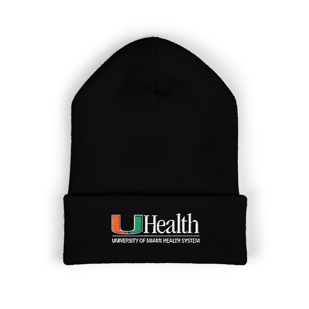 UHealth Embroidered Cuffed Beanie — University of Miami Medical Knit Hat