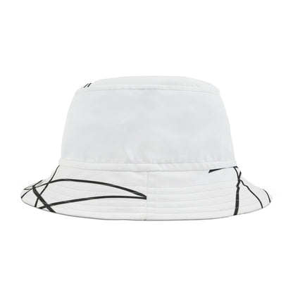 Abstract Black Line Sketch Bucket Hat | Minimalist Graphic
