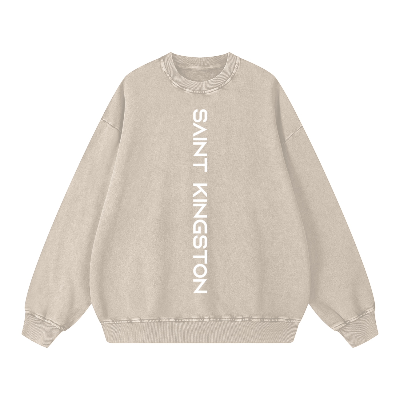 Saint Kingston Vertical Snow Washed Oversized Sweatshirt