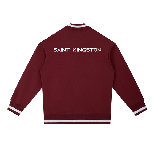 Contrast Piping Zip Bomber Jacket