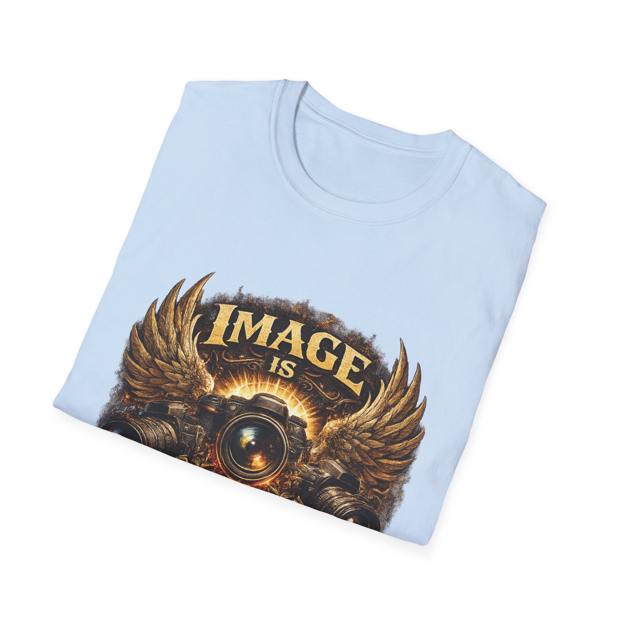 T-Shirt — "Image Is Everything" Vintage Winged Camera Graphic