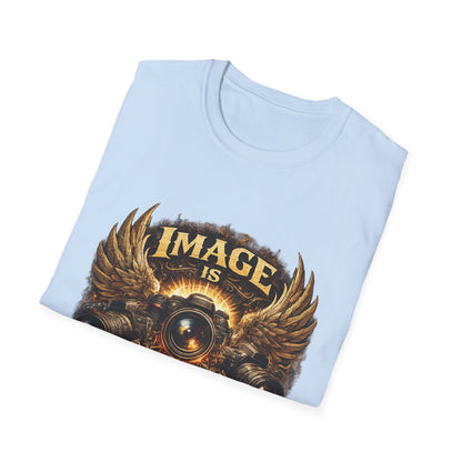 T-Shirt — "Image Is Everything" Vintage Winged Camera Graphic