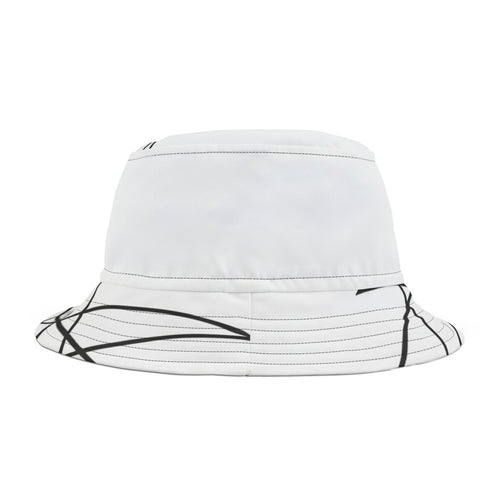 Abstract Black Line Sketch Bucket Hat | Minimalist Graphic