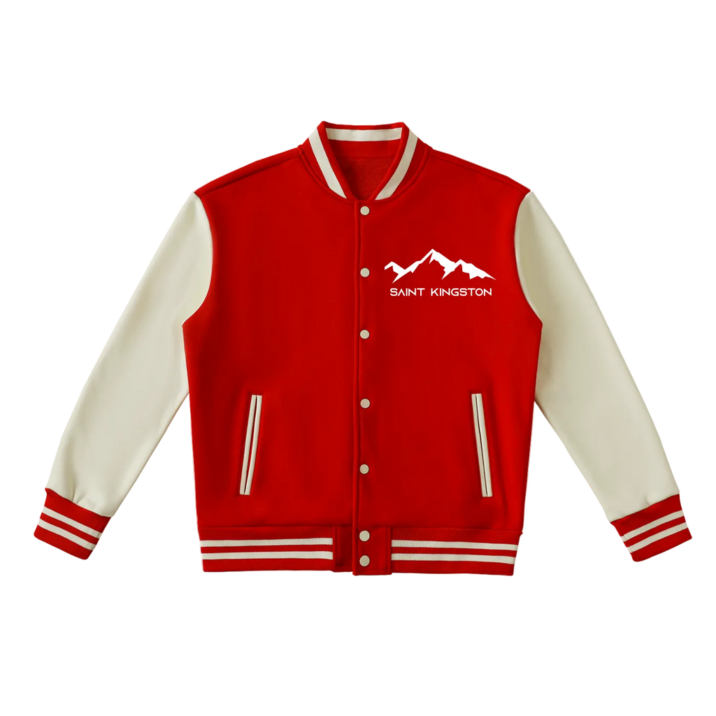 Two-Tone Fleeced Varsity Jacket