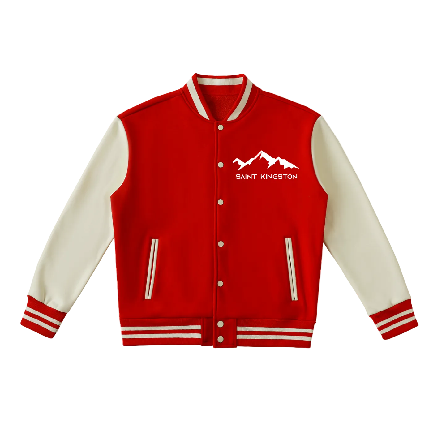 Two-Tone Fleeced Varsity Jacket