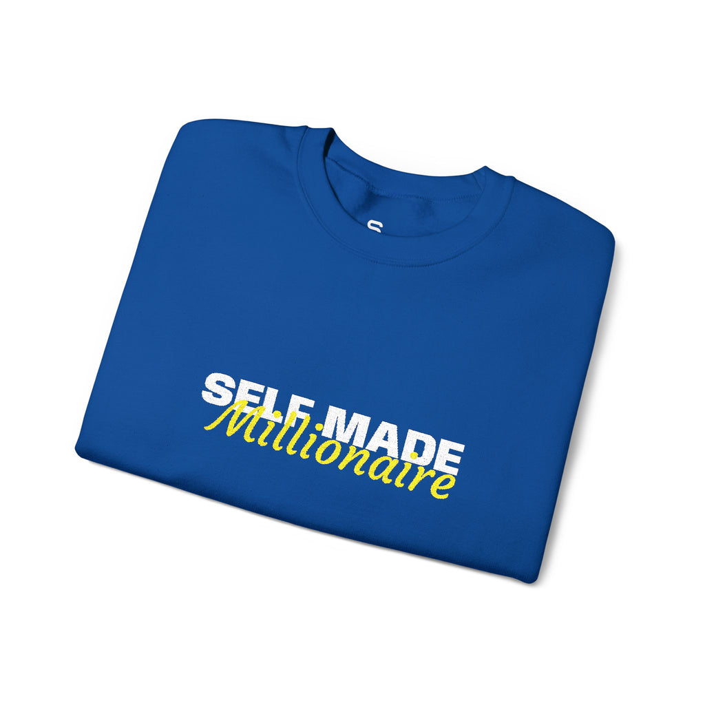 Self Made Millionaire Sweatshirt | Motivational Typography Crewneck