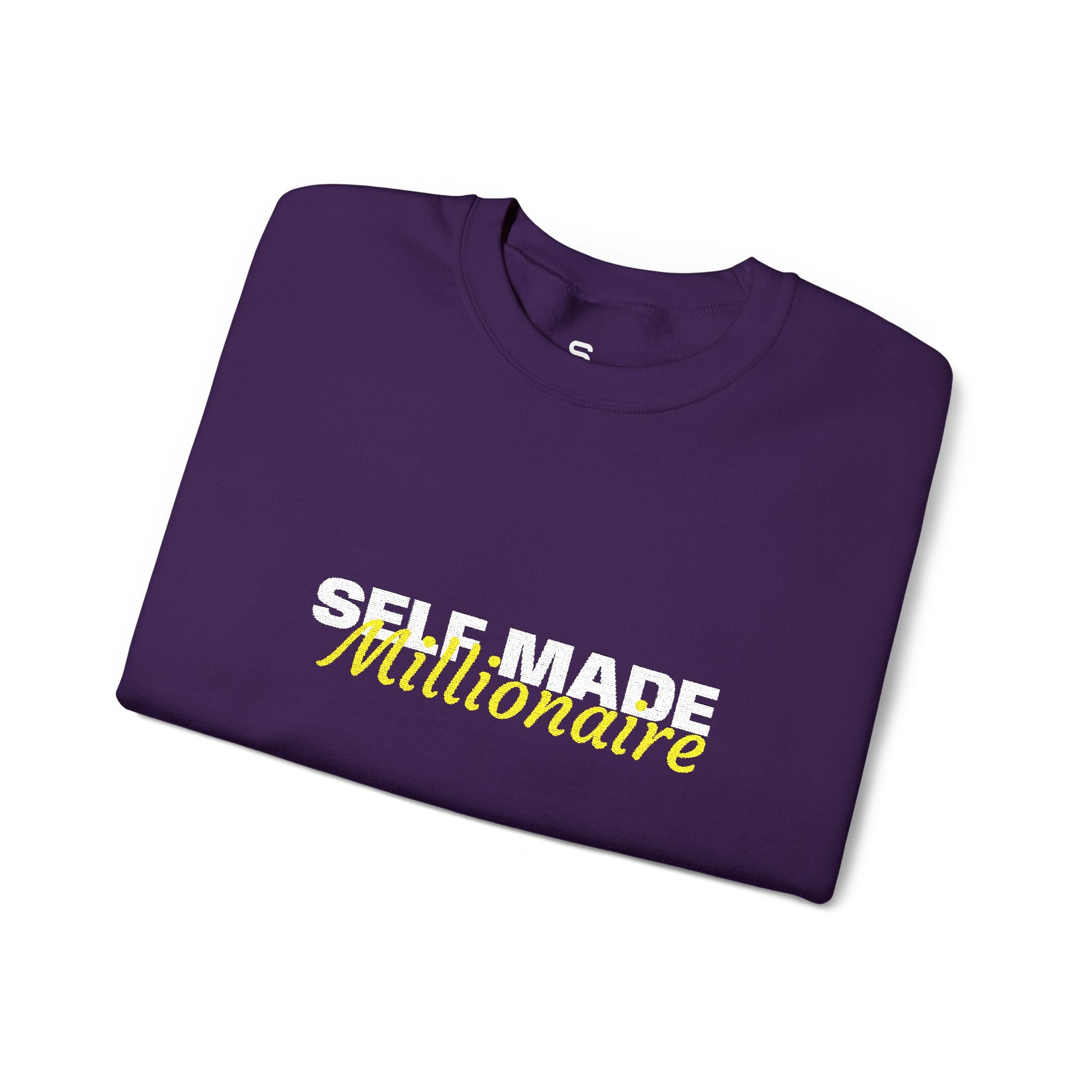 Self Made Millionaire Sweatshirt | Motivational Typography Crewneck