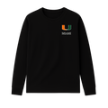 U-Miami Left Crest - Premium Long Sleeve T-Shirt