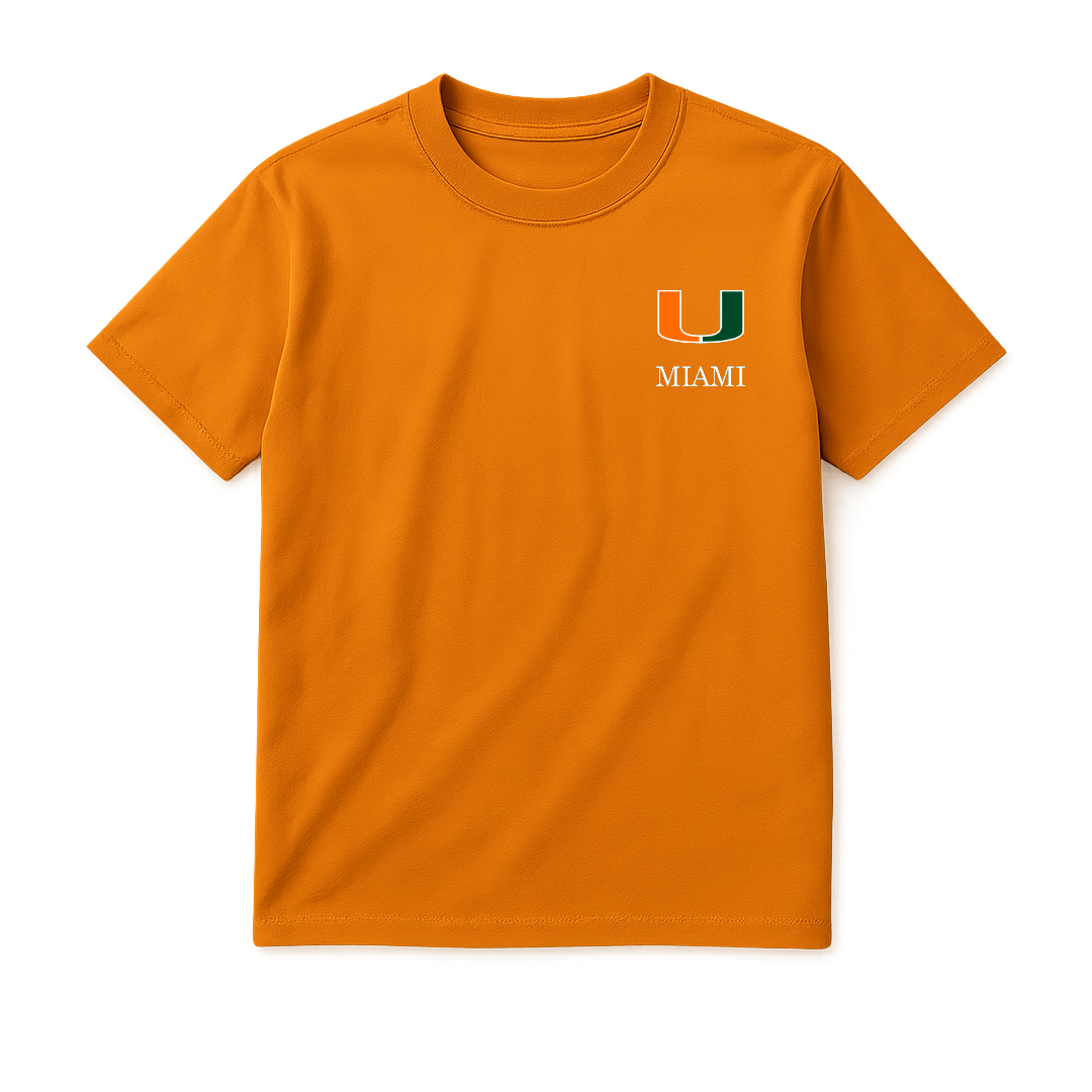 U-Miami Left Crest - Premium T-Shirt