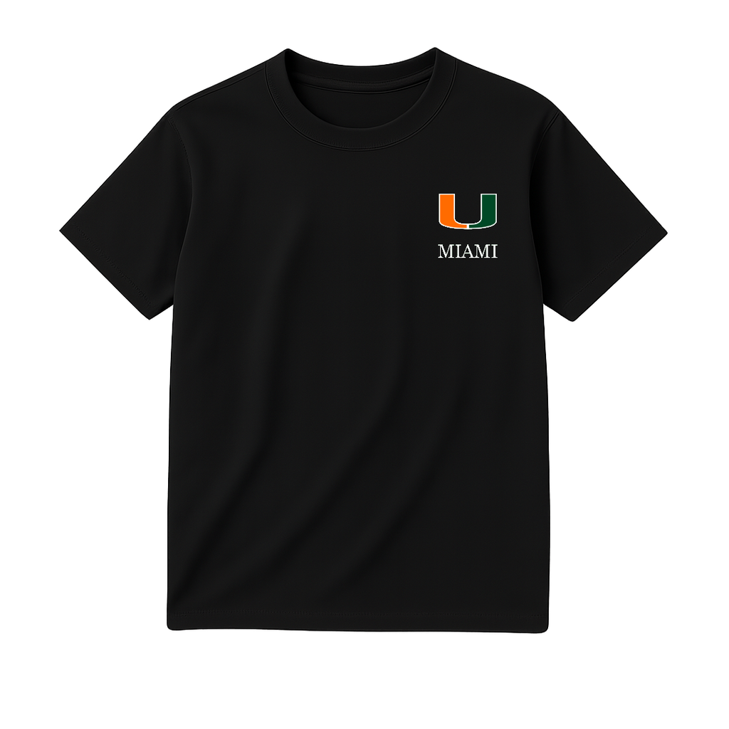 U-Miami Left Crest - Premium T-Shirt