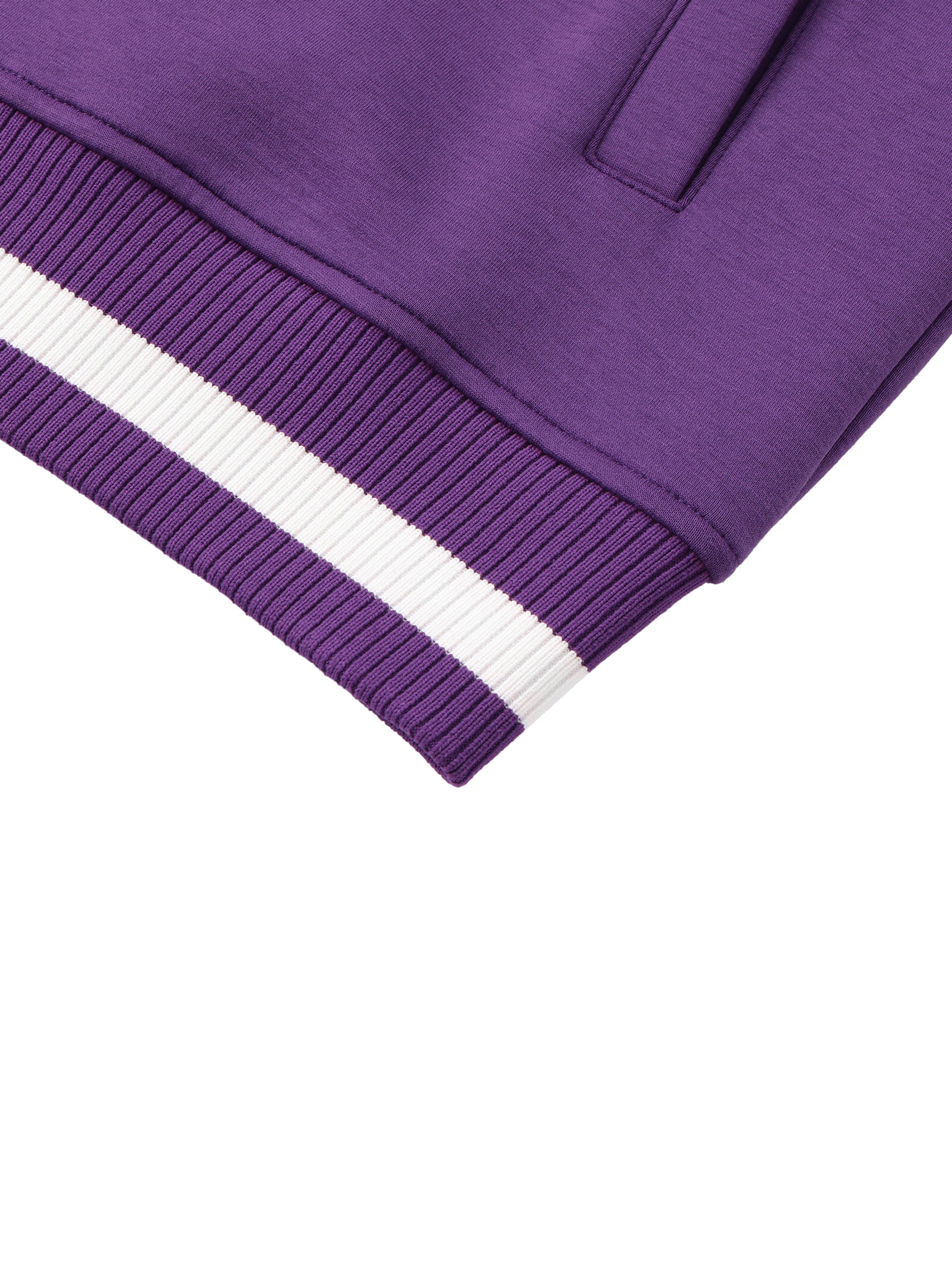 Contrast Piping Zip Bomber Jacket