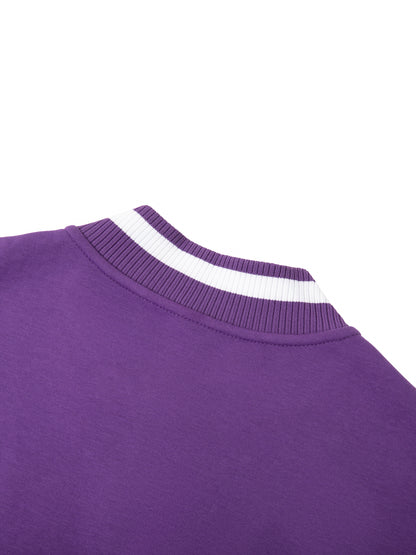 Contrast Piping Zip Bomber Jacket