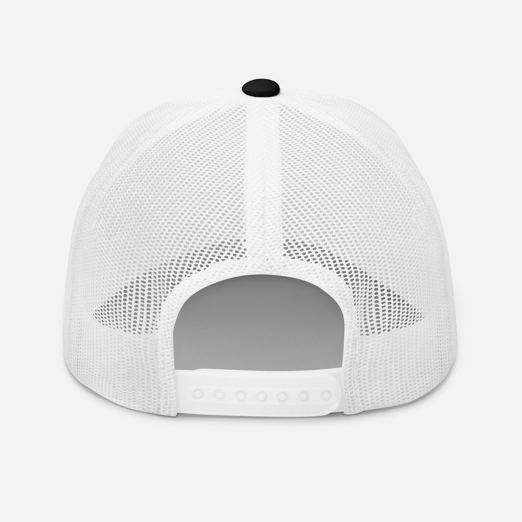 Saint Kingston mesh back trucker hat – rear view with adjustable closure