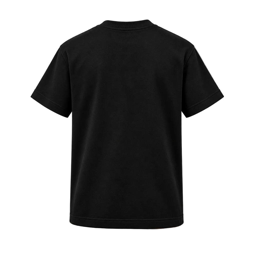 The Sovereign Box Tee by Saint Kingston — plain black back mockup